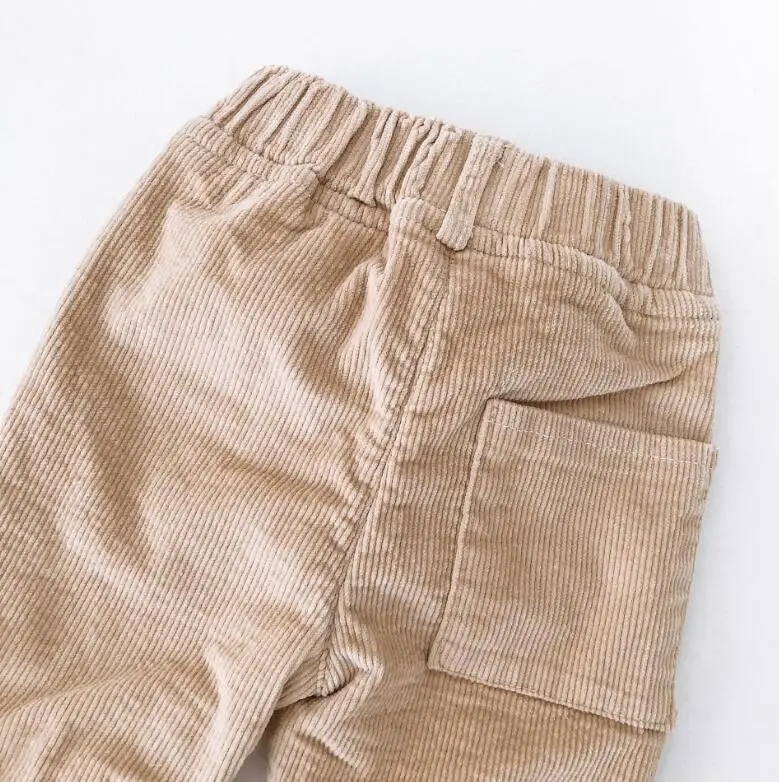 Korea style girls boys corduroy pants winter fashion kids pants 0-5t HH430