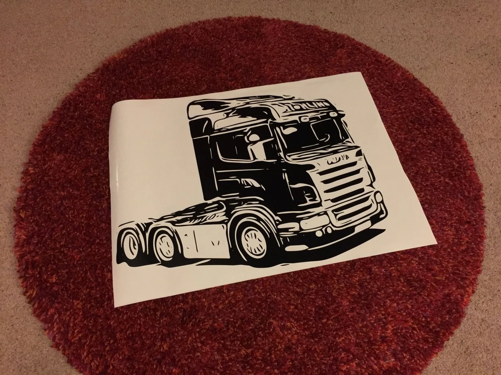 Для грузовика Scania Rig Cab Epic Wall Art Виниловый Стикер различных размеров|Наклейки на
