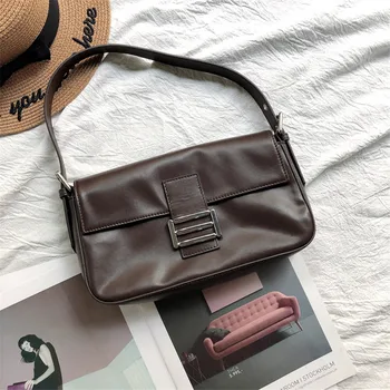 

2019 New Retro Double Strap Women Shoulder Bag Real Leather Flap Messenger Bags Top Quality Soft Female Sac