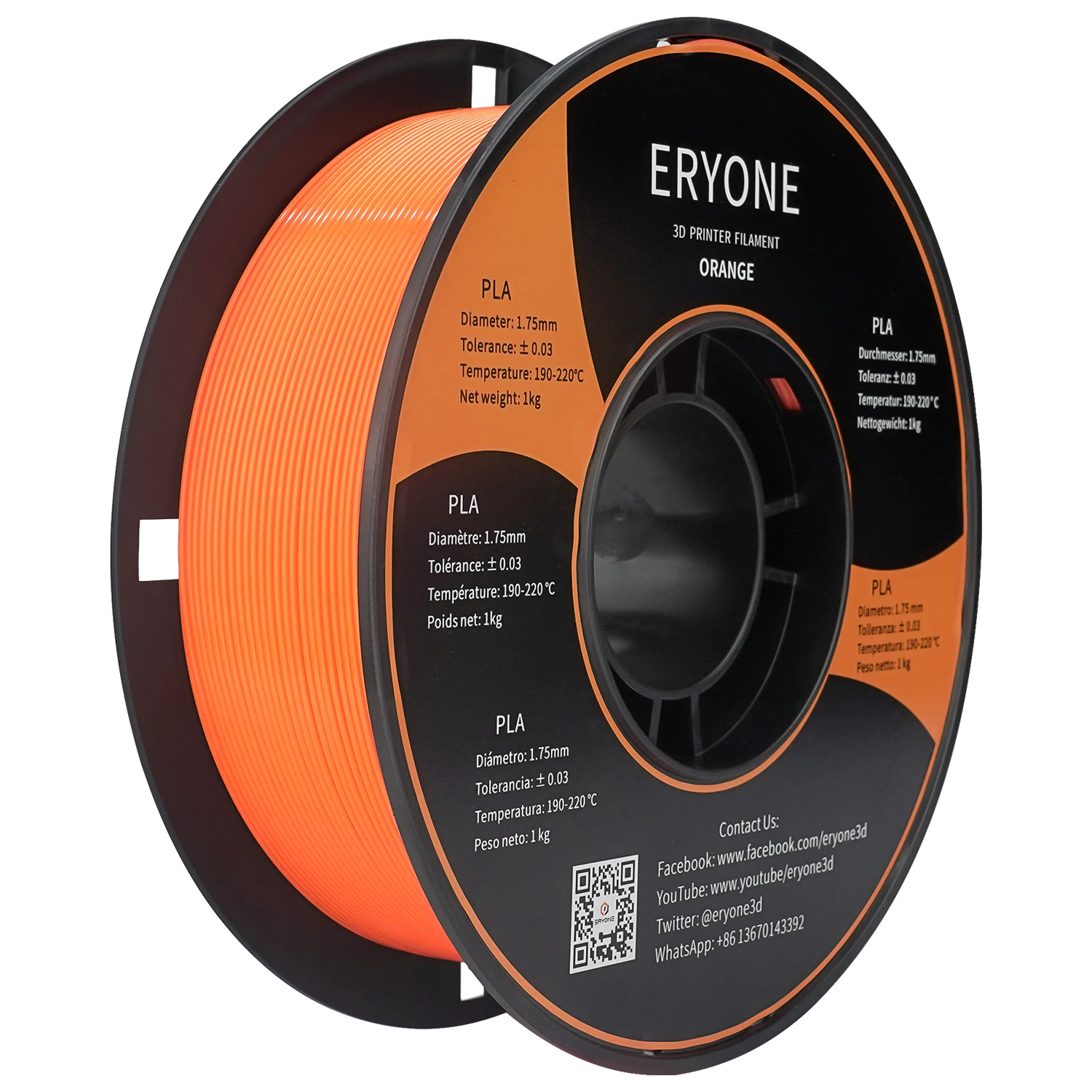 ERYONE Standard PLA Filament 1kg 1.75mm High Quality Filament 3D PLA Low Shrinkage Consumable For 3D Printer