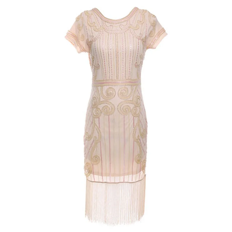 Amily.c2019 Autumn Women's Sequins Embroidered Beaded Fringe Hem Short Sleeve Silver Dress Vestidos Sexy Bodycon Club Party