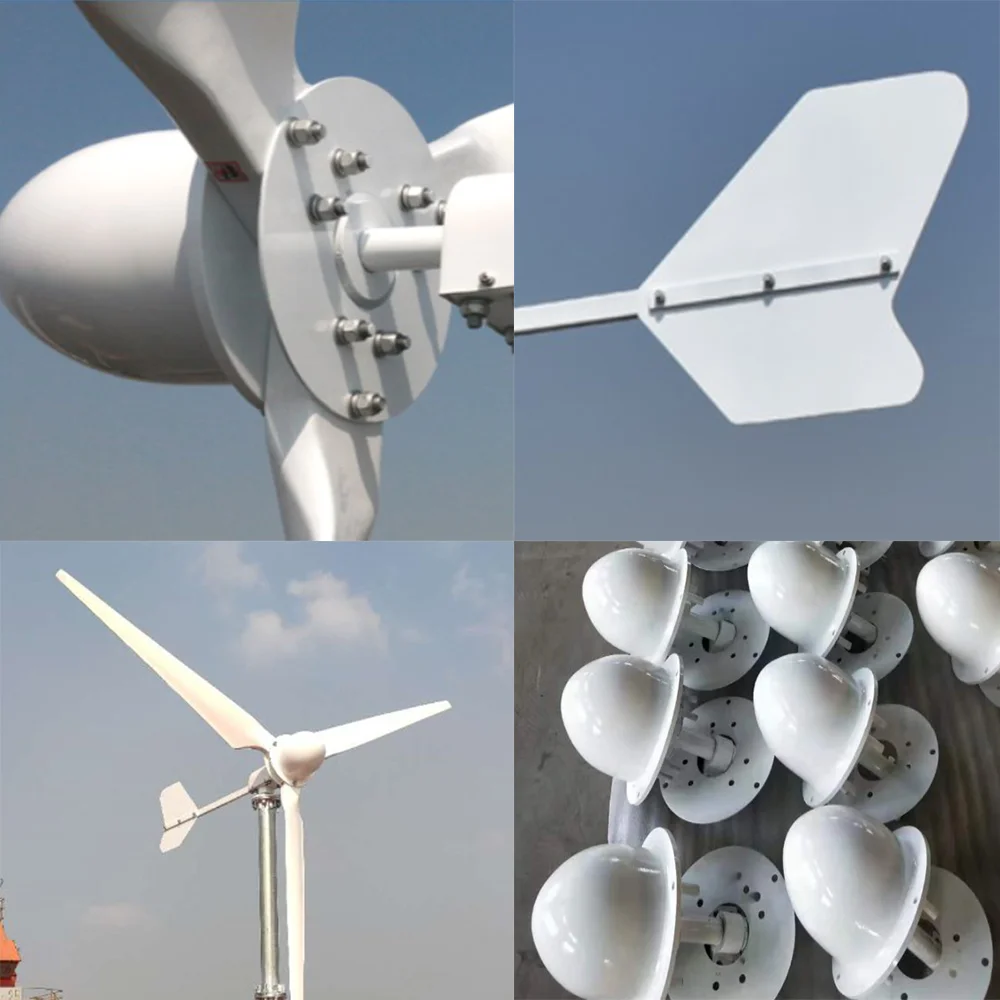 CE certificated 5kW 5000W 10kw 20kw 60kw 120v 220v 240v 380v 3 blades low  rpm horizontal wind turbine generator