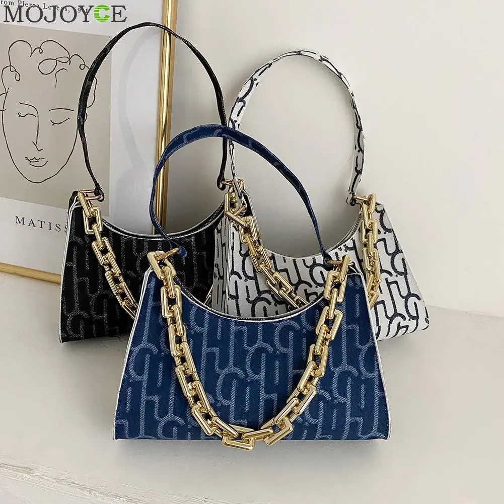 Printed Women Shoulder Underarm Bag Fashion Simple Lady Travel PU Tote Handbags for Shopping Chains Women Supplies Printed Women Shoulder Underarm Bag Fashion Simple Lady Travel PU Tote Handbags for Shopping Chains Women Supplies