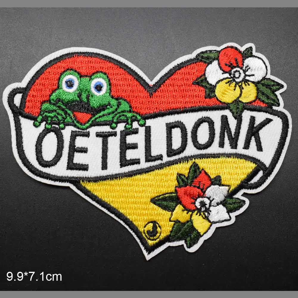 

Green Animal With Flower Iron On Embroidered Clothes Patches For Clothing Stickers Garment Wholesale