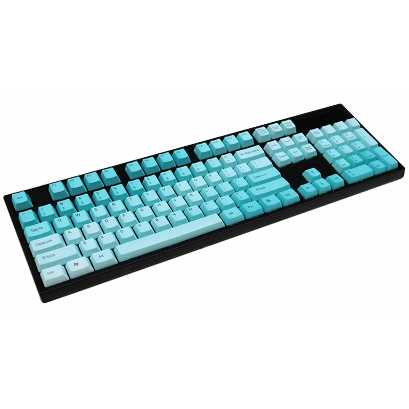 Ледяной Синий Цвет Градиент PBT Keycaps OEM Топ сторона печати двойной выстрел Fit Gateron