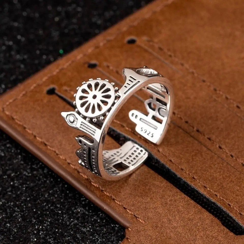 2021 New Creative Urban Retro Style Ring London City Finger Ring British Building Rings for Women Cocktail Holiday Gift Fashion