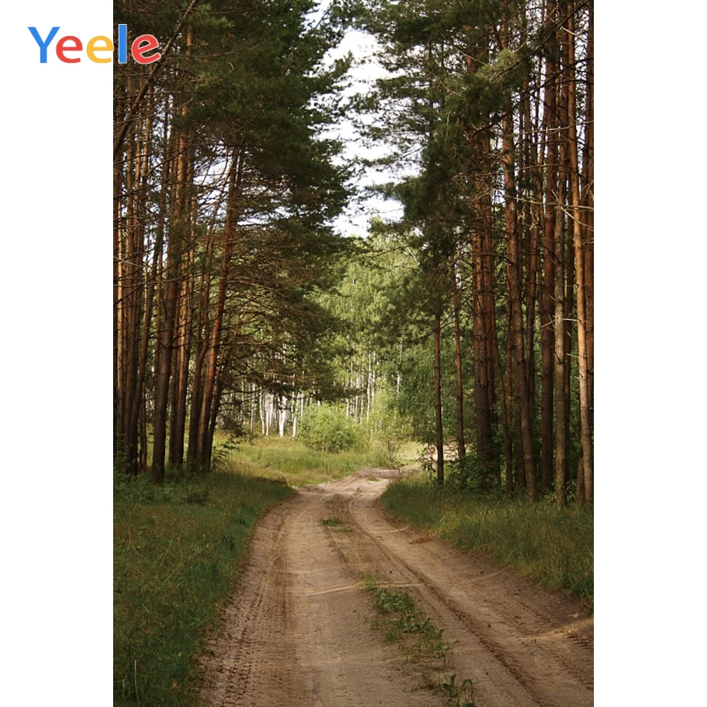 Yeele зеленые деревья лес проспект дорога туннель пользовательский пейзаж