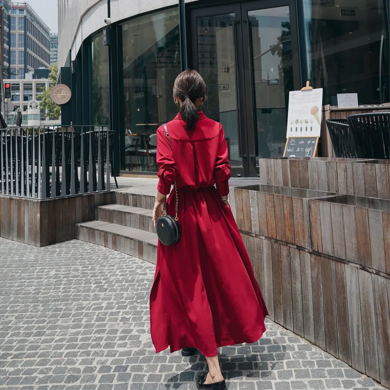 

Photo Shoot Red Wisdom Smoked Skirt French Platycodon Grandiflorum Skirt New Style Spring And Autumn Fairy Immortal MORI Series