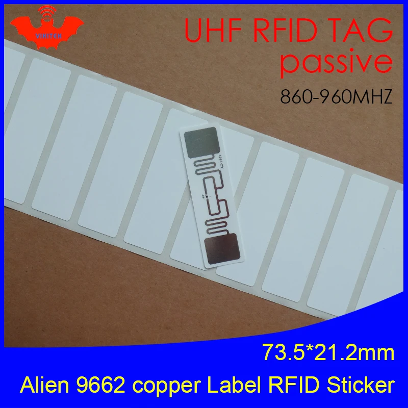 UHF RFID Метка Alien 9662 печатная медная бумажная этикетка 915 МГц 900 868 860-960 Higgs3 EPC 6C