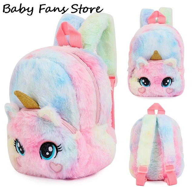 Winter Unicorn Plush Backpack Girls Soft Cartoon Book Bag Kids Children Schoolbag Kawaii Animal Preschool Bag Mini Backpacks 2