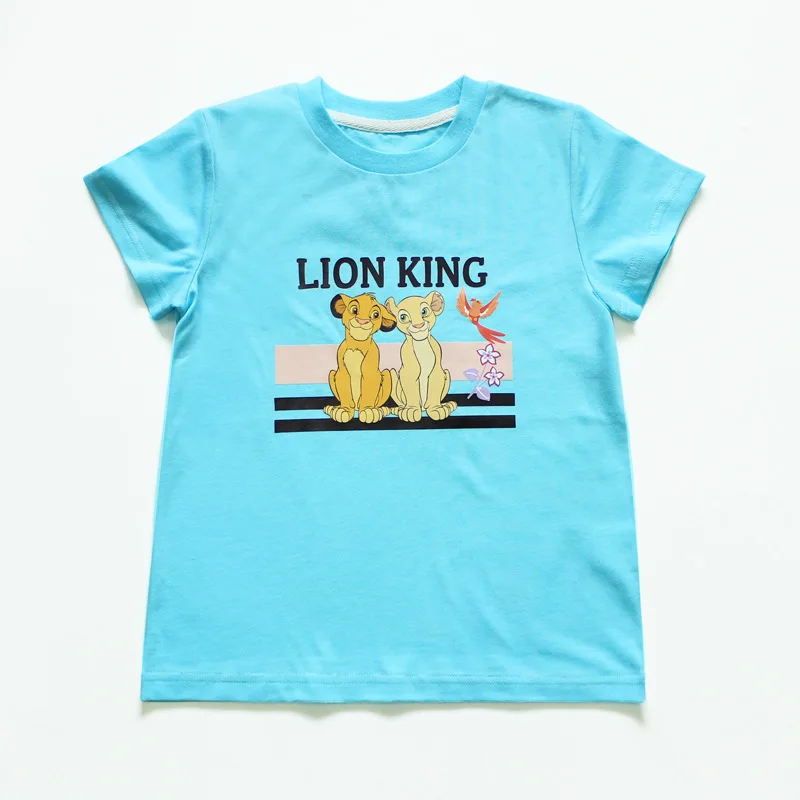 Футболка с героями мультфильмов «disney Lion King»; модная летняя футболка с короткими рукавами для мальчиков - Цвет: 3