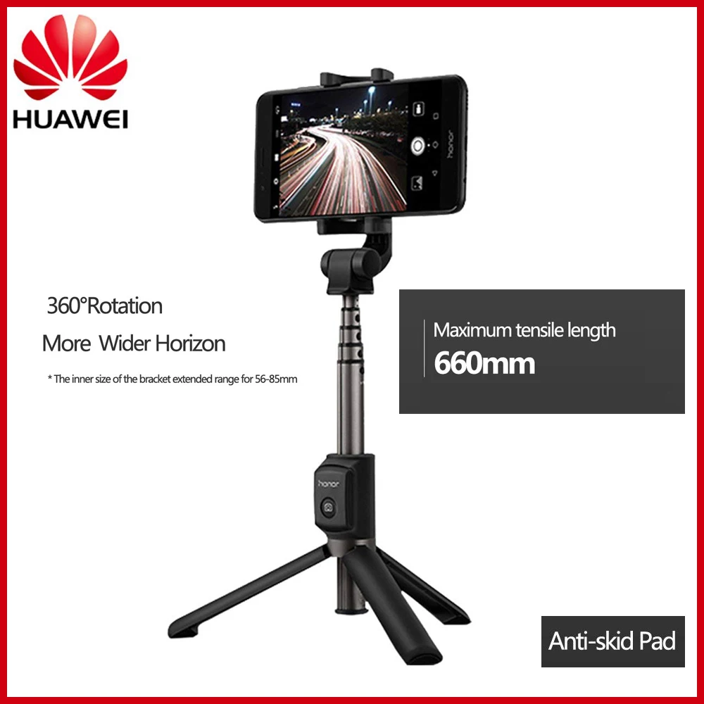 Online Huawei Honor palo Selfie trípode portátil inalámbrico Bluetooth 3,0 monopie de mano para IOS Android Huawei Xiaomi teléfono inteligente