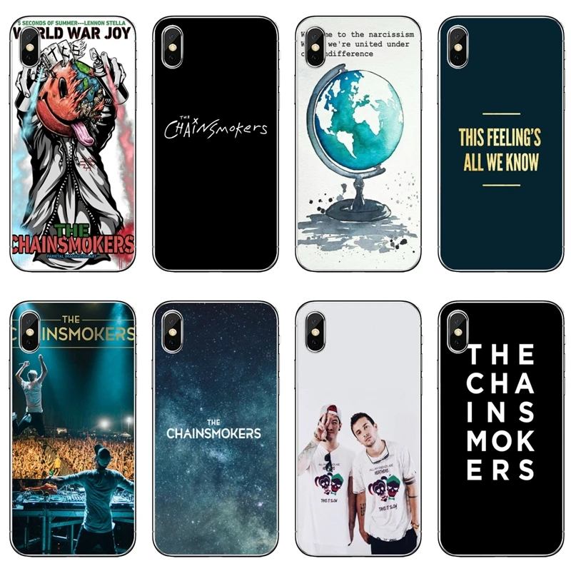 Chainsmokers soft Transparent Phone Case For Samsung Galaxy J7 J5 Prime pro J3 A7 A5 A3 2018 2017 2016 2015 | Мобильные телефоны и