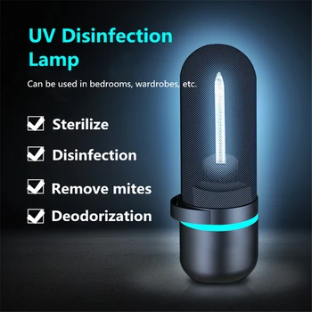 

Rechargeable UV Sterilizer Led Ultraviolet Bulb UVC Light Germicidal Disinfectant UV Lamp For Bacterial Kill Mites Ozono UVC Led
