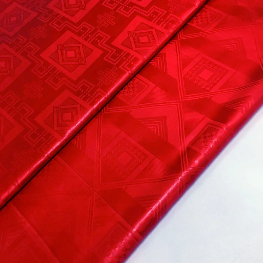 red Новое поступление красновато-коричневый цвет морская парча хлопок ткань Базен Riche ткань наивысшего качества Shadda - Цвет: red