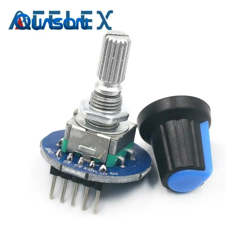 Rotary Encoder Module 5V Brick Sensor Development Round Audio Rotating Potentiometer Knob Cap for Arduino ► Photo 3/6