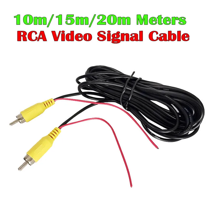 Mejores Ofertas Cable de señal de vídeo RCA de 10/15 metros, resistente al agua, 10M, RCA, Cable de detección para cámara de Vista trasera de coche, mini Kits DVR exoxyJQbm