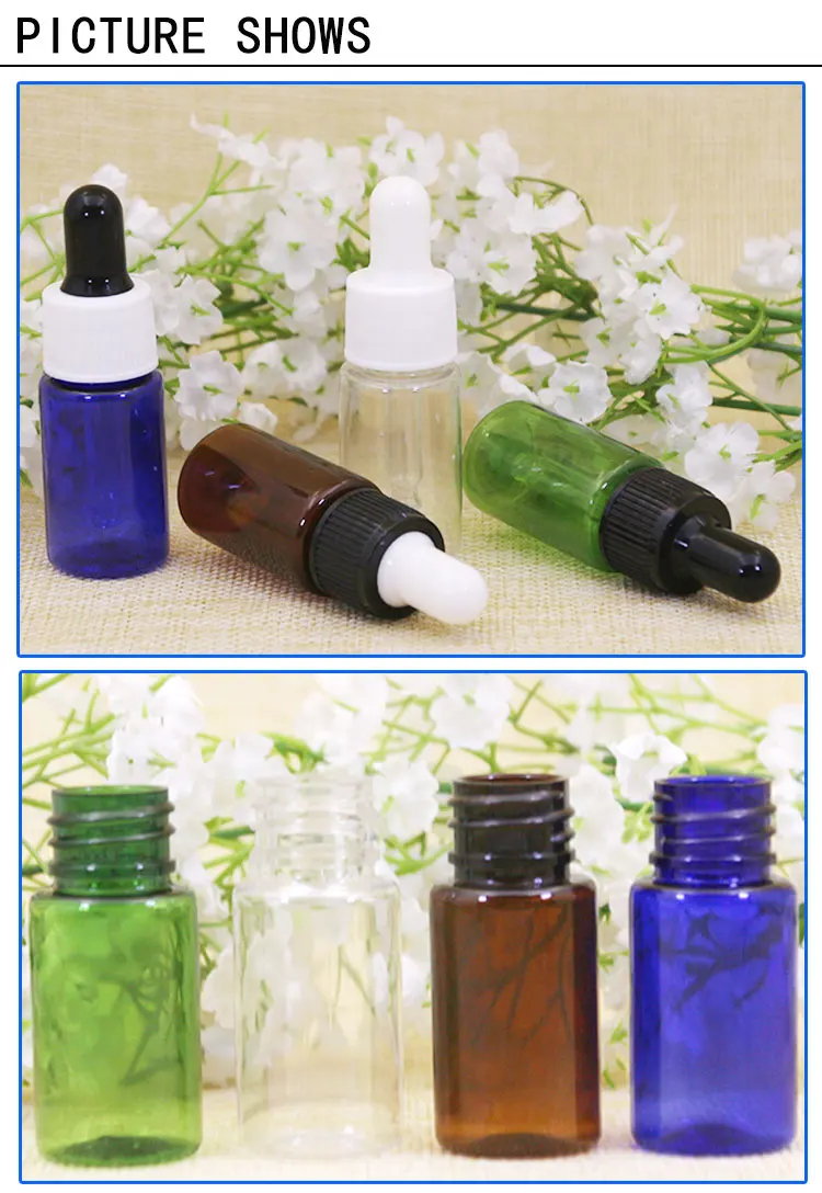 1pcs 10ml High quality plastic bottle glass dropper bottle reusable plastic empty bottle