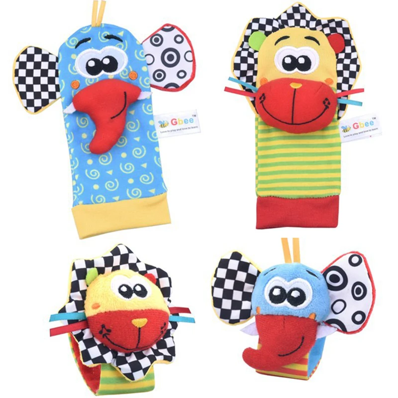 Baby Toys Baby Rattle Toys 0 12 Months Stuffed Animal Socks Wrist Strap Rattle Newborn Foot Sock Bug Wrist Strap Socks baby toys baby rattle toys hanging rattles toy ball rattle toy plush rattle toy