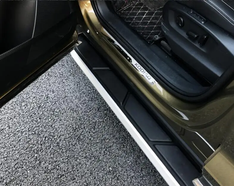 Высокое качество автомобиля алюминиевого сплава ходовые доски боковые шаг бар педали подходит для Skoda KODIAQ
