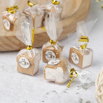 

5 Bags 1:12 Dollhouse Miniature Simulation Toast Bread Kitchen Accessories Toys For Dollhouse Decals