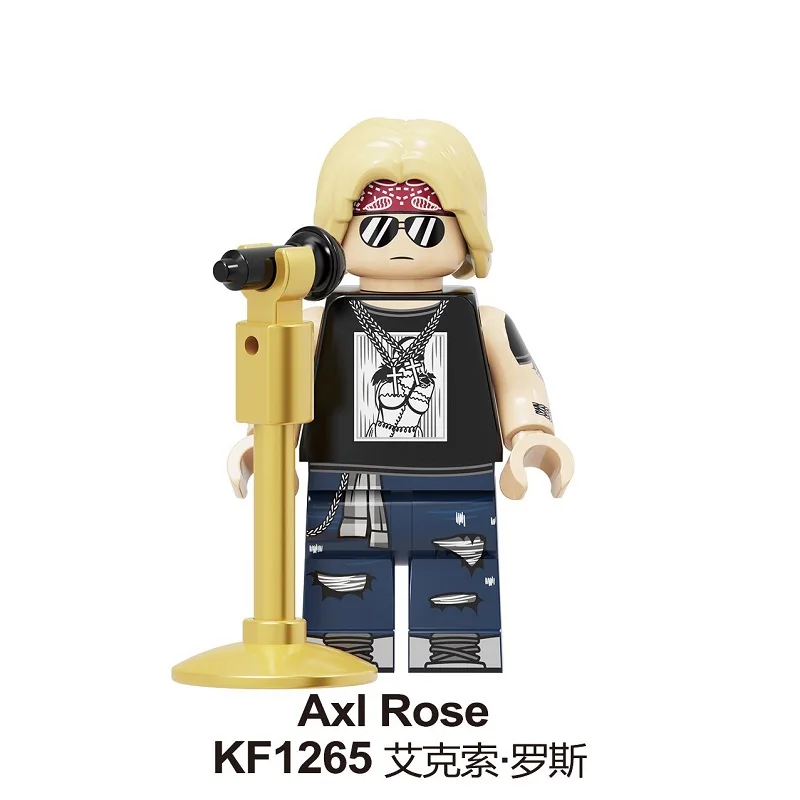 Строительные блоки рок-группа guns N' Roses Axl Rose DJ Ashba Tommee Stinson Frank Ferrer либхер Фигурки игрушки для детей KF6105