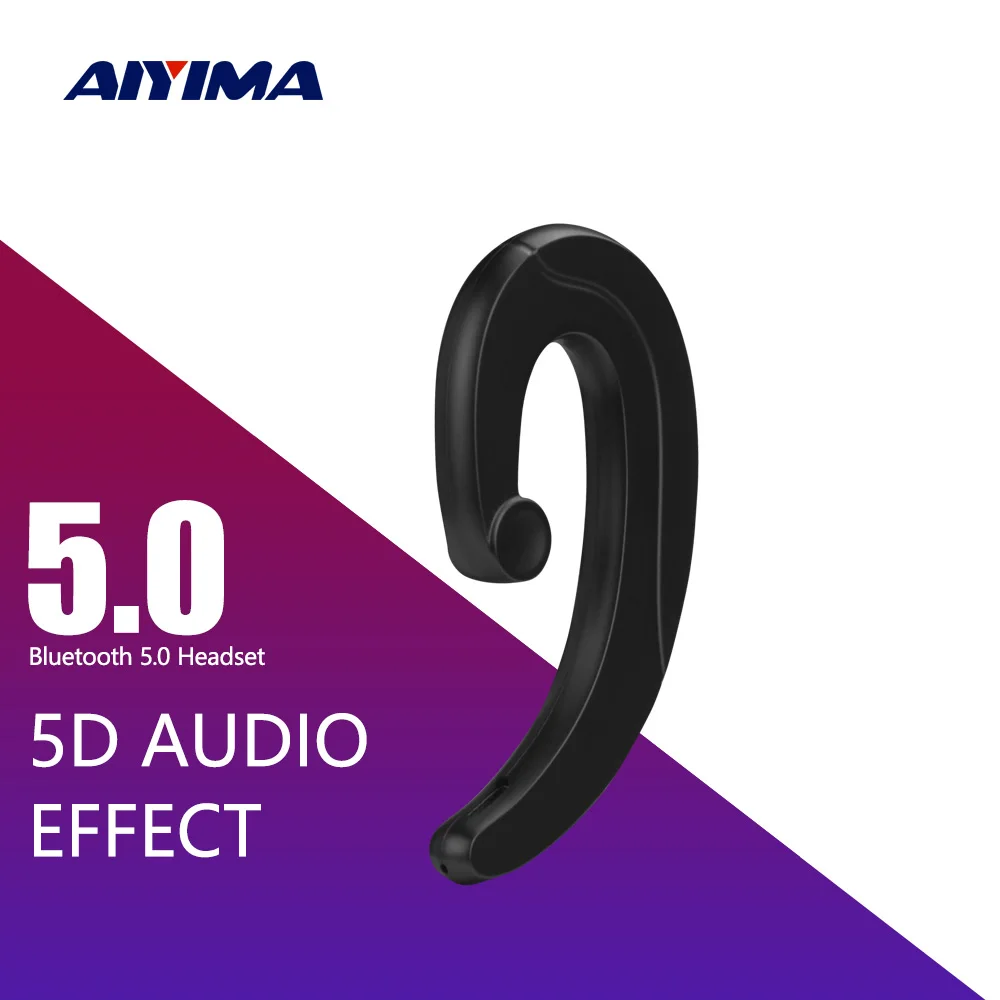 

AIYIMA Bluetooth Headphone Waterproof Bone Conduction Earphone Ear Hook Painless Headset Portable Bass Sport Earphones Handsfree