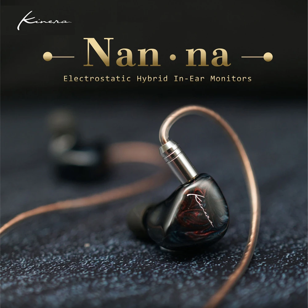 KINERA Nan · na флагман IEM SONION двойной электростатический+ BA+ 7 мм динамический гибридный 4 драйвера HiFi 0,78 мм 2Pin Смола на заказ ручной работы