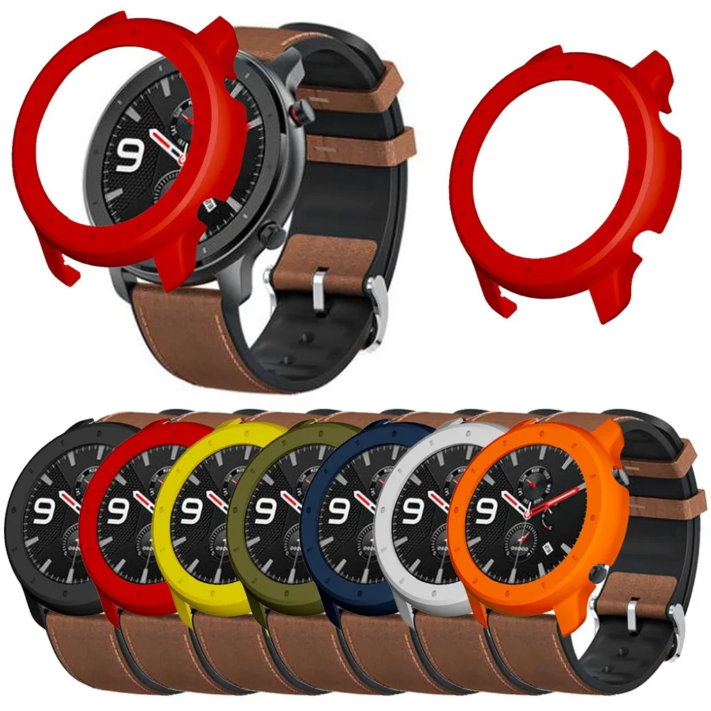 Защитный чехол для Xiaomi Huami AMAZFIT GTR 47 мм Смарт-часы Цветной ПК рамка Полное покрытие