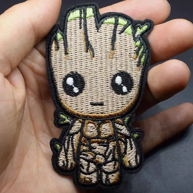 Disney Marvel Baby Groot Patch Guardians Of The Galaxy Iron On Embroidered Clothes Patches For Girl Woman Clothing Stickers 2