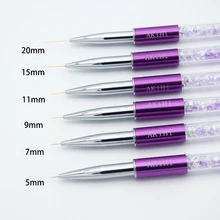 5-20 мм для дизайна ногтей линии кисти для рисования кристалл акриловый тонкий лайнер для рисования карандаш для маникюра, инструменты УФ гель