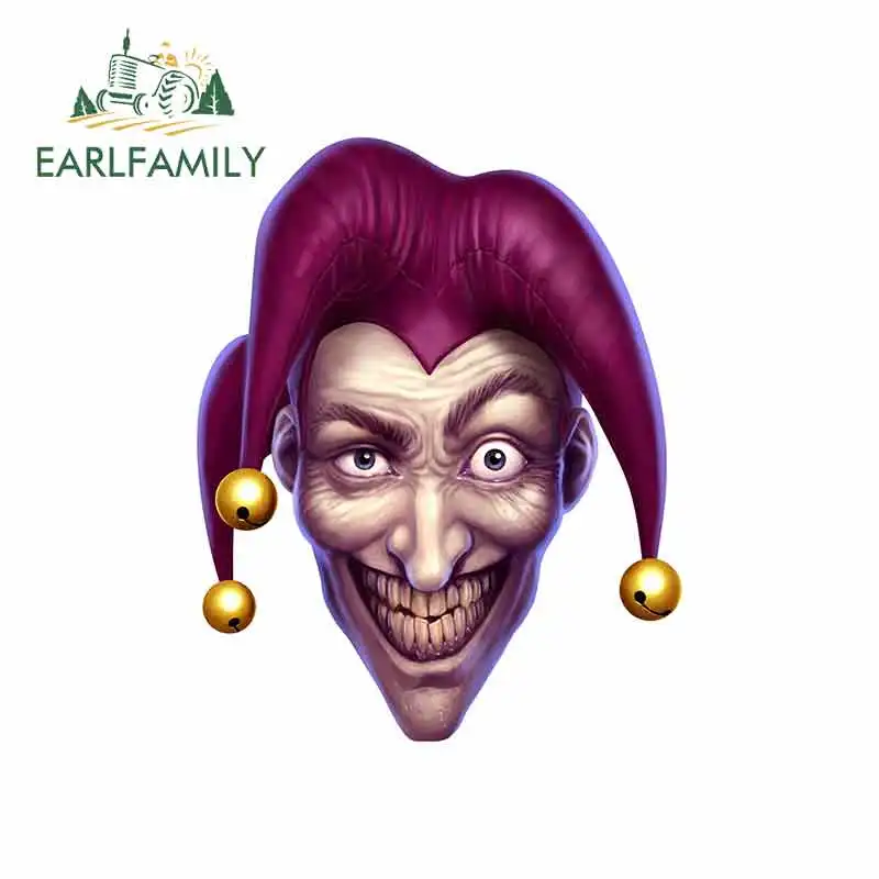 

EARLFAMILY 13cm x 10.5cm for Joker Evil Gas Anime Car Stickers Vinyl JDM Bumper Trunk Truck Graphics Windshield Bumper Decal