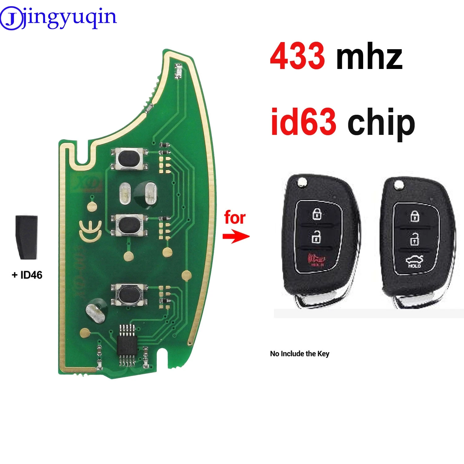 Автомобильная клавиатура jingyuqin 3B 433 МГц с id46 для Hyundai Solaris Accent Tucson l10 l20 l30 Kia Rio