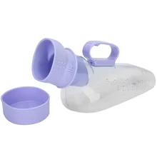 

Hot Sale 1000ml Men Urine Collection Container Spill-Proof Urinal Funnel For Elderly Bedridden Patient Transparent PVC Bottle