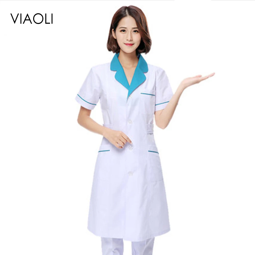 Медицинское больничное женское рабочее платье Халат пальто платье Корея Косметическая хирургическая продажа униформа для салонов