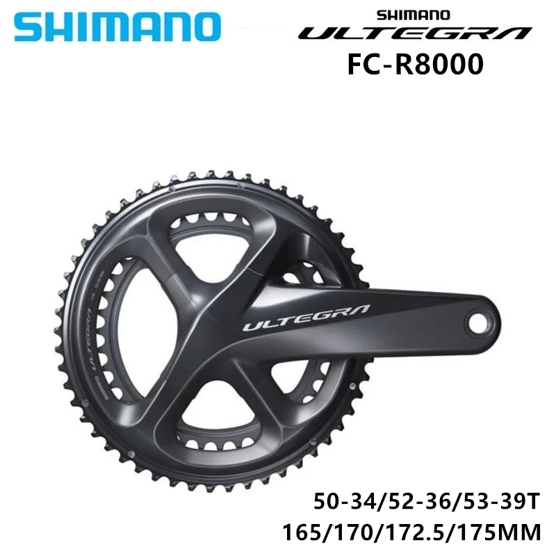 Shimano Ultegra Hollowtech Ii для езды на велосипеде Fc R8000 R8000(2x11 равных угловых скоростей) 165 мм 170 мм 172,5 мм 175 В переменного тока, 50-34 T 52-36 T 53-39 T