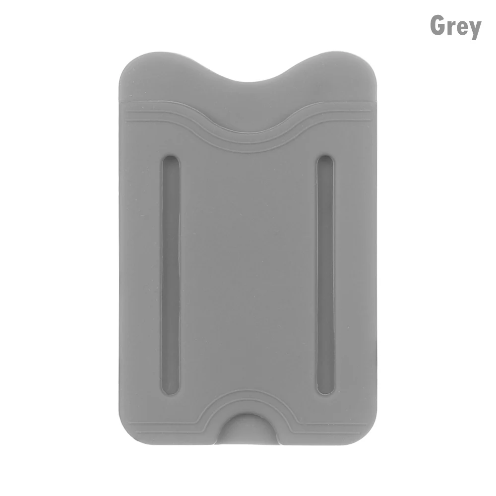 grey Унисекс клейкий держатель для телефона, карты силиконовый беспроводной инфракрасный датчик, который крепится Чехол-бумажник для мобильного телефона карман для карт чехол Универсальный наличные ID Аксессуары для мобильных телефонов - Цвет: grey