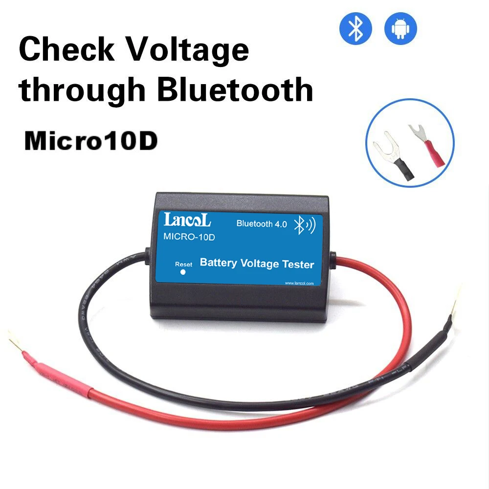 Автомобильный тестер напряжения lancol Micro10D, показывает напряжение, цифровой вольтметр, измеритель напряжения, детектор, тестер для автомобильного двигателя - изображение