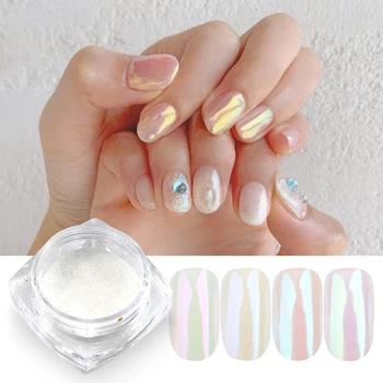 

1pcs Pearl Mirror Powder Nail Art Rainbow Glitter Pigment Powder Dust DIY Shell Mermaid Summer Nail Charms Decoration LYB01-07