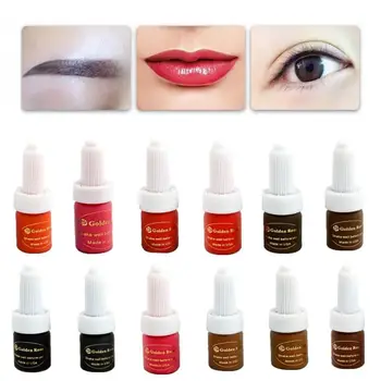 

5ml Tattoo Ink Permanent Makeup Micro Pigment Cosmetic Eyebrow For Microblading Lip Liner Color F7I4
