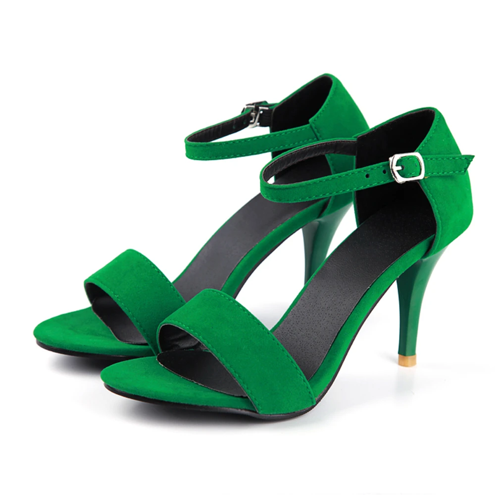 

COOLULU Shoes Women Sandals Summer Sexy Stiletto High Heel Sandals Open Toe Ankle Strap Party Pumps Lady Shoes Purple Size