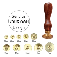 Индивидуальная восковая печать штамп с вашим собственным логотипом дизайн diferent головка штемпеля размер прозрачные штампы 25 м, 30 мм, 40 мм, 50 м на ваш выбор