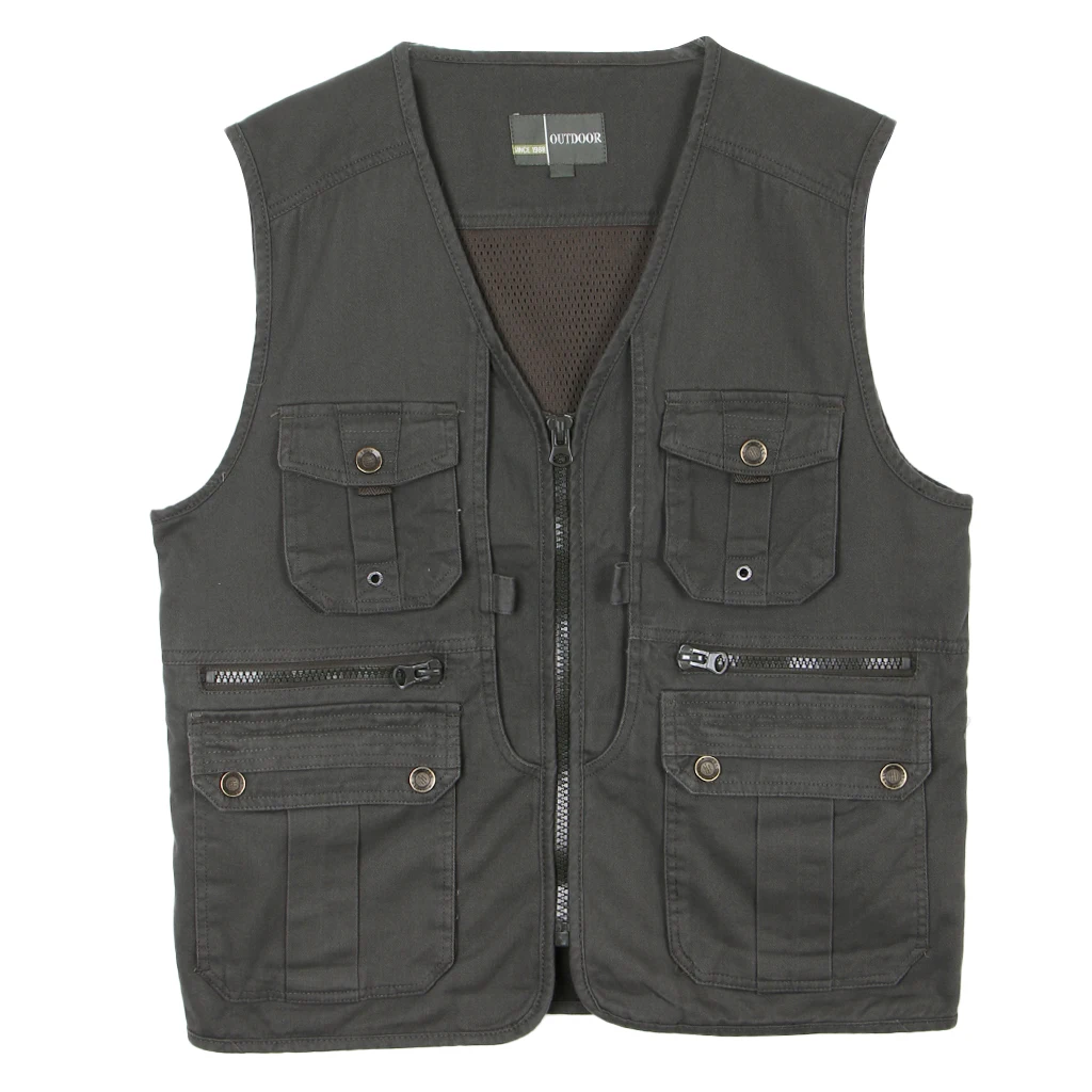 Multi-Pockets Fishing Vests Jacket Outdoor Travel Climbing Hiking Cycling Photography Vest 