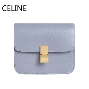 

CELINE Cork Grain Calfskin Shoulder Bags Classic Metallic Closure Adjustable Leather Strap Female Crossbody Bags 192523XLA.07AU