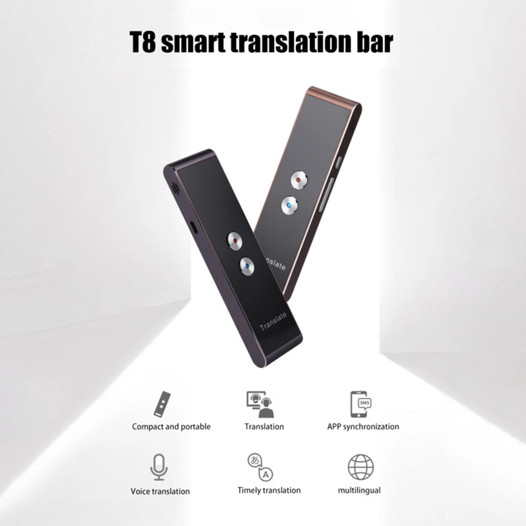 T8 Smart Voice Translator Portable Two-Way Real Time Multi-Language Translation 