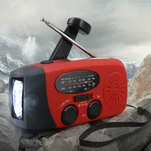 Многофункциональный ручной радио Солнечный Ручной Динамо радио AM/FM погода радио использовать аварийный светодиодный фонарик и внешний аккумулятор