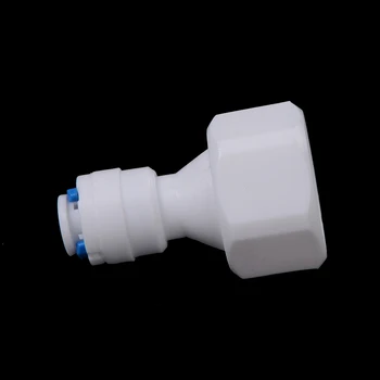 

1PCS Female Thread Pipe Fitting Hose 1/4" Push Fit - 1/2" Quick Connector Adapter