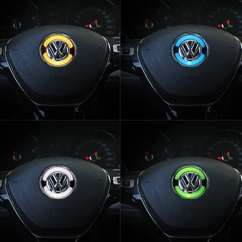 

Multicolor Steering Wheel Center Decoration Cover Trim Auto Interior For Volkswagen VW GTI GOLF car stickers accessories