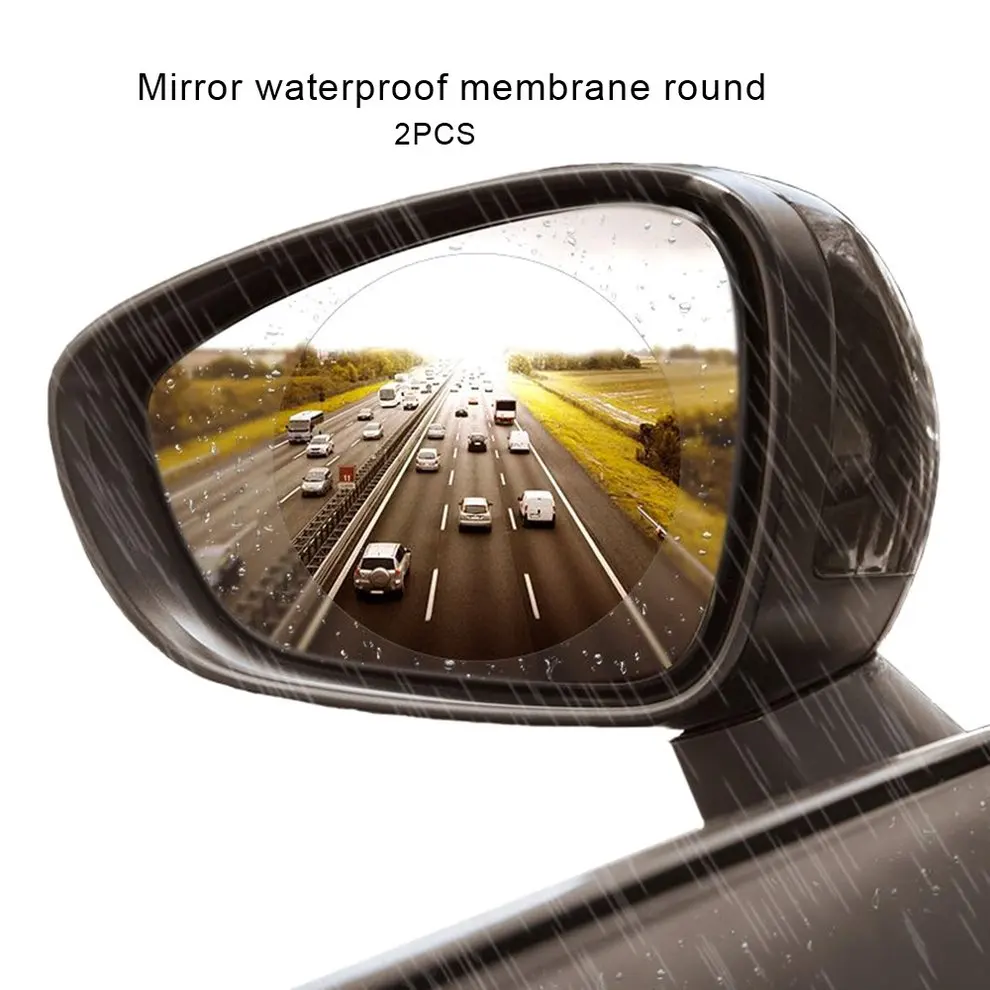 1 Pair Car Rearview Mirror Rain Film Mirror Waterproof Film Rearview Mirror Glass Film Anti Film