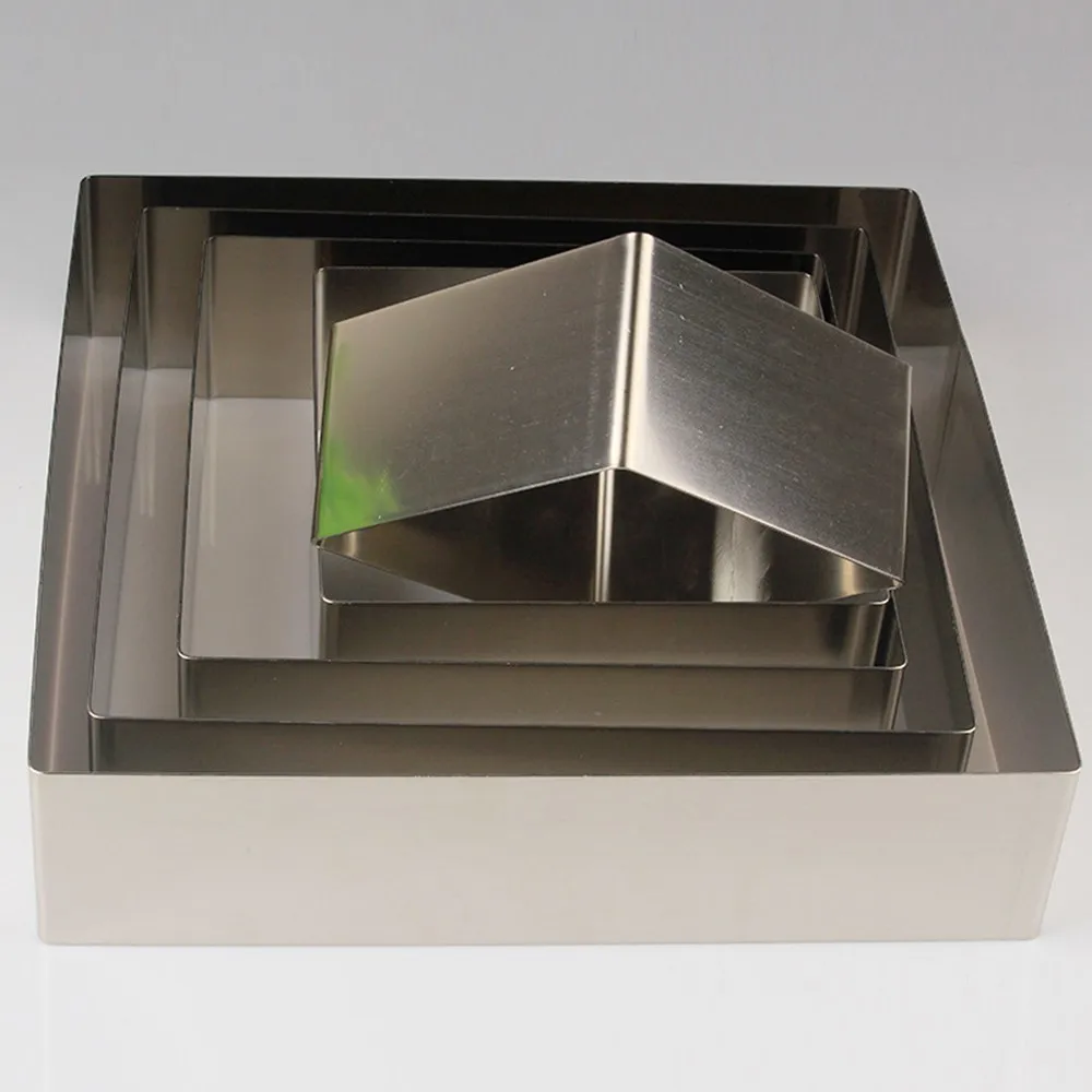 

Square Mousse Cake Mold Adjustable Stainless Steel Dessert Fondant Cake Mold Baking Cake Decorating Tools Kitchen Accessories